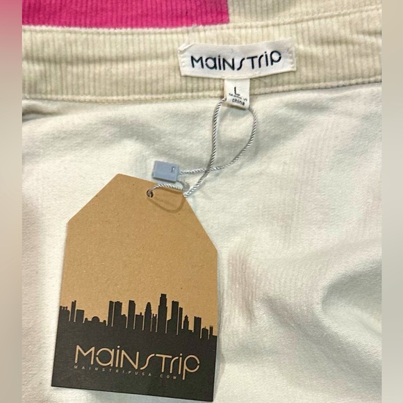 NWT Mainstrip Color Block Corduroy Cropped Shacket - Picture 8 of 15